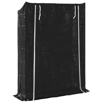 Haardhoutrek met regenhoes 150x40x200 cm gegalvaniseerd staal