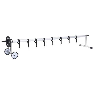 VidaXL Zwembadhoesroller met roestvrijstalen frame