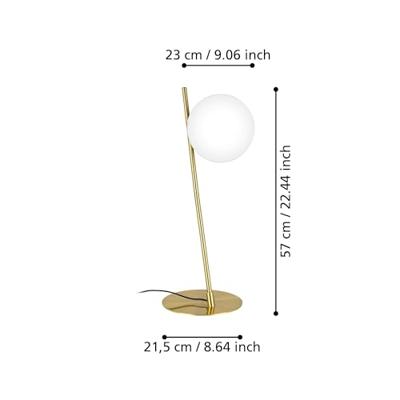 Eglo TafellampRondo 4 goud met witte bol - 900868