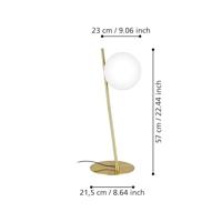 Eglo TafellampRondo 4 goud met witte bol - 900868 - thumbnail