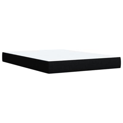 Boxspring met matras stof zwart 140x190 cm