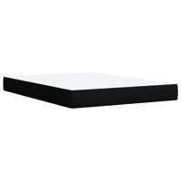 Boxspring met matras stof zwart 140x190 cm - thumbnail
