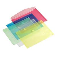 Enveloptas Europel A5 250x180mm dwars transparant rood | 10 stuks - thumbnail