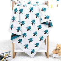 Baby brei kerstboom knuffel deken uit omslagdoek cover (wit) - thumbnail