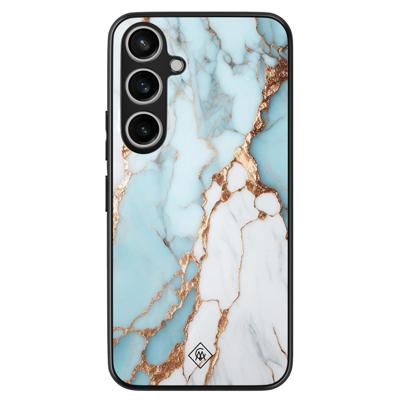 Samsung Galaxy A55 hoesje - Marmer lichtblauw Samsung Galaxy A55 hoesje - Marmer lichtblauw