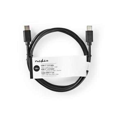 Sync & Charge-Kabel | USB-C Male | USB-C Male | 1,0 m | Zwart Sync & Charge-Kabel | USB-C Male | USB-C Male | 1,0 m | Zwart