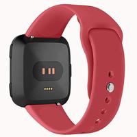 Fitbit Versa 1 / 2 & Lite siliconen bandje - Maat: Large - Rood - thumbnail