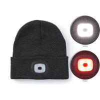 Technosmart Muts met LED Verlichting - Grijze Beanie - Unisex - One Size - Warme Hardloopmuts - thumbnail