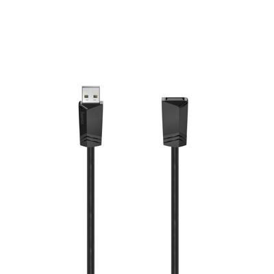 Hama 00200621 USB-kabel USB 2.0 USB-A bus, USB-A stekker 5.00 m Zwart