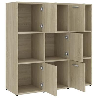 Boekenkast 90x30x90 cm spaanplaat sonoma eikenkleurig