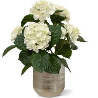 Hortensia kunstplant 40cm - creme - thumbnail