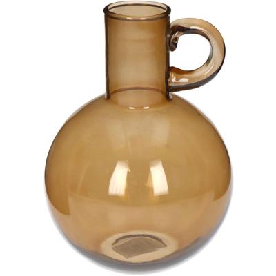 Vaas glas bruin 12x12x17.5 cm HD Collection - Hd collection