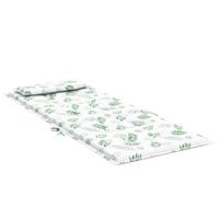 VidaXL Stoelkussens 4 st hoge rug bladpatroon oxford stof - thumbnail