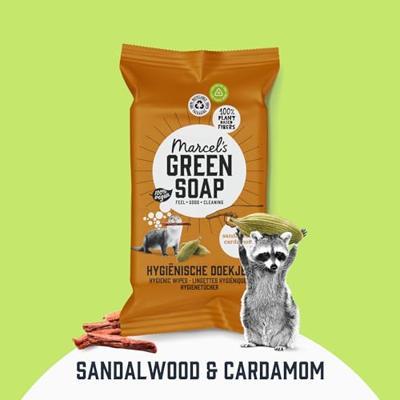 Marcel&apos;s Green Soap Schoonmaakdoekjes sandelhout & kardemom - thumbnail