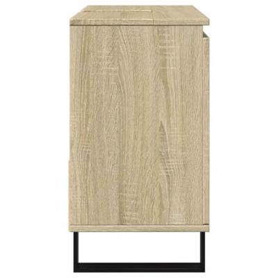 Badkamerkast 65x33x60 cm bewerkt hout sonoma eikenkleurig