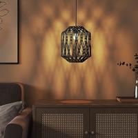 Lampenkap 23x28 cm ijzer en papier zwart - thumbnail