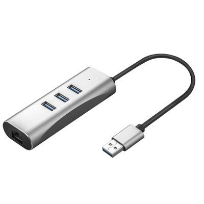 VALUE USB 3.2 Gen 1 naar Gigabit Ethernet Converter + 3 poorts USB hub