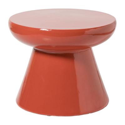 Bijzettafel conisch - rood - ø50x40 cm