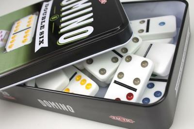 TACTIC Domino Double 6 - Metalen doos TACTIC Domino Double 6 - Metalen doos