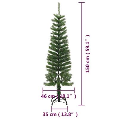 VidaXL Kunstkerstboom met standaard smal 150 cm pe VidaXL Kunstkerstboom met standaard smal 150 cm pe