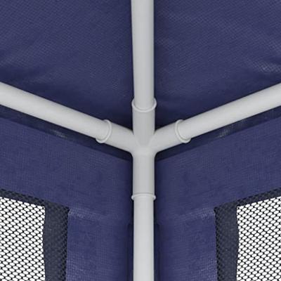 Partytent met 4 mesh zijwanden 2x2 m HDPE blauw