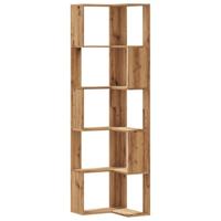 Boekenkast 5-laags hoek 50x50x179 cm hout artisanaal eikenkleur - thumbnail