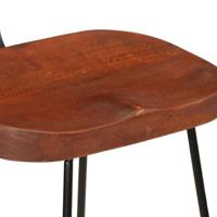 Barkrukken 2 st 49x43x103 cm massief mangohout - thumbnail