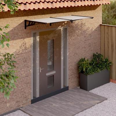 VidaXL Deurluifel 199x90 cm polycarbonaat zwart en transparant VidaXL Deurluifel 199x90 cm polycarbonaat zwart en transparant