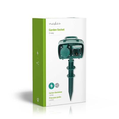 Nedis Stekkerdoos 2-voudig, 1,5 m, groen