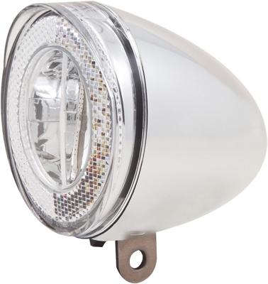 Spanninga led koplamp "swingo 20 xb" bat.led fr.light spanni. "swingo xb"w.bat.,chrome