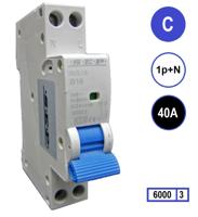 SEP installatieautomaat C40 1p+n 40A 6kA (18mm) - thumbnail