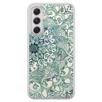 Samsung Galaxy A34 hybride hoesje - Mandala blauw - thumbnail