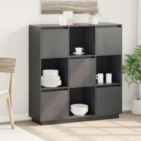 Hoge kast 110,5x35x117 cm massief grenenhout grijs - thumbnail