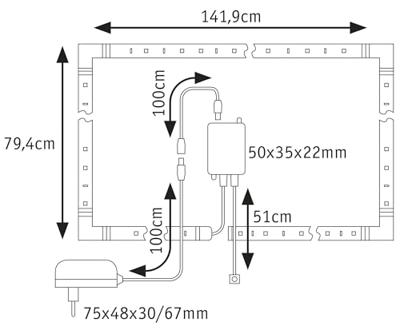 Paulmann 78876 LED-strip basisset Met connector (male) 230 V 4.3 m RGBW 1 set(s)