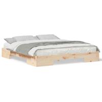 Bedframe met opslag Bruin 180 x 200 cm Massief grenenhout - thumbnail