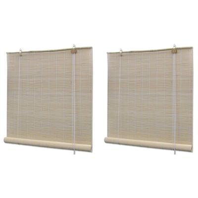 VidaXL Rolgordijnen 2 st 120x160 cm bamboe natuurlijk