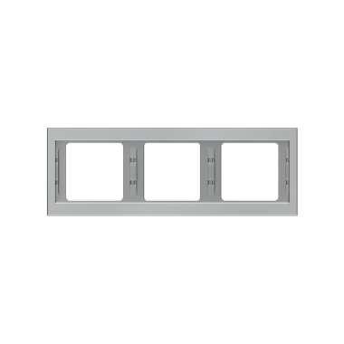 Berker K5 afdekraam 3-voudig edelstaal