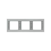 Berker K5 afdekraam 3-voudig edelstaal - thumbnail