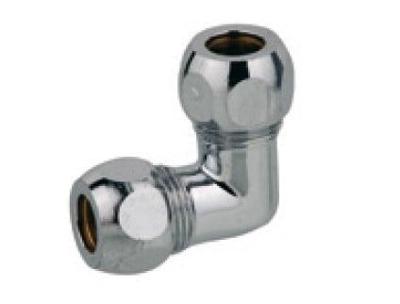 Kirchhoff Messing hoek knelkoppeling 90°, chroom, 3/8" x 10 mm - 986252148