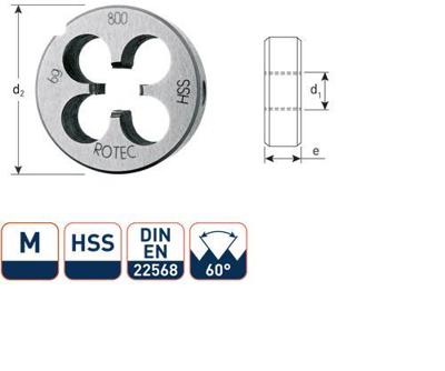 Rotec Ronde snijplaat m7 25x9 hss