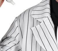 Gangster Krijtpak Heren Budget Wit - thumbnail