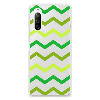 Sony Xperia 10 III | TPU bumper | Zigzag Groen