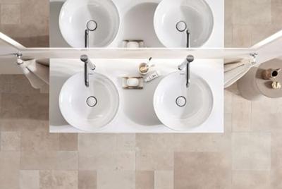 Duravit White tulip opzetwastafel 43x43cm Keramiek Rond Glans Wit 2362430079 - thumbnail