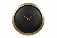 Wandklok Avigon goud/zwart aluminium 55x55x4,5cm - thumbnail