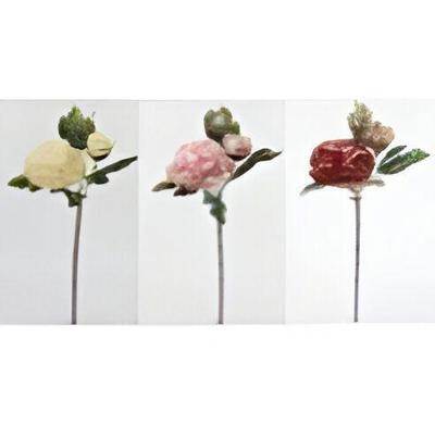 Single peony 65 cm 3 heads red - Driesprong collection Single peony 65 cm 3 heads red - Driesprong collection