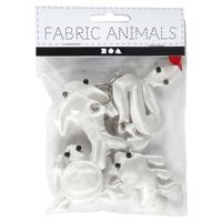 Creativ Company dieren sleutelhangers van textiel, 4st. - thumbnail
