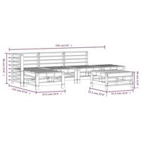 6-delige Loungeset massief grenenhout - thumbnail