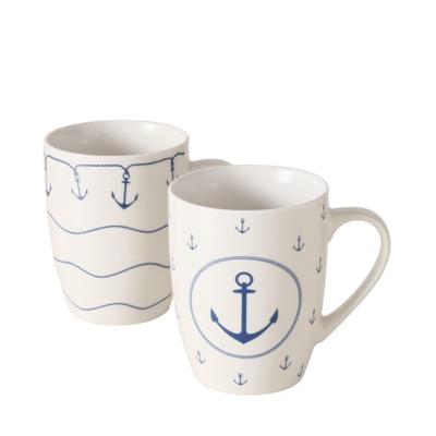 Boltze Home Beker anker 350ml porselein Boltze Home Beker anker 350ml porselein