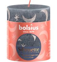 Bolsius silhouette rustiekkaars 80/68 slate blue - thumbnail