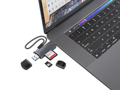 Conceptronic BIAN05G geheugenkaartlezer USB 3.2 Gen 1 (3.1 Gen 1) Type-A/Type-C Grijs